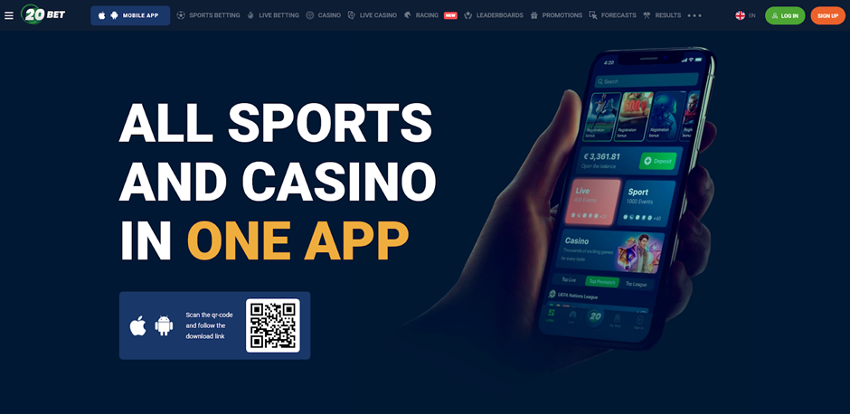 screenshot 20Bet Casino