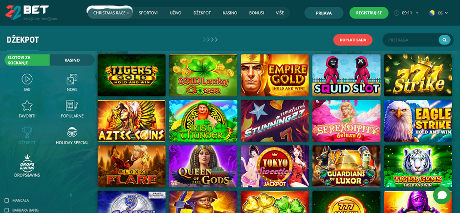 screenshot 22Bet Casino