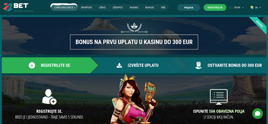 screenshot 22Bet Casino