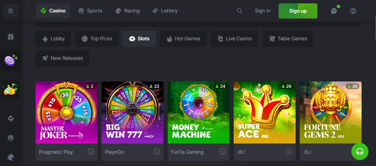 screenshot BC.Game Casino