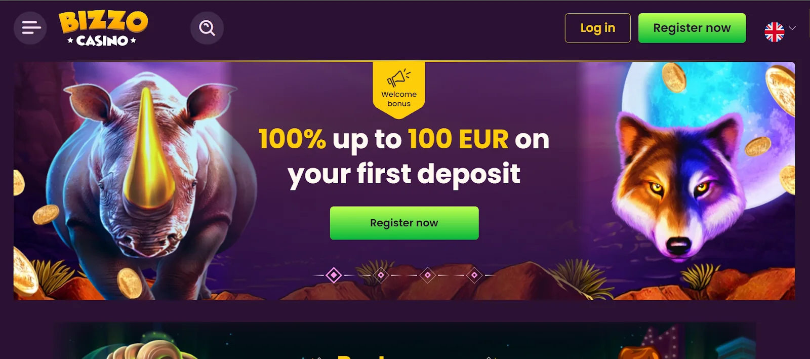 screenshot Bizzo Casino