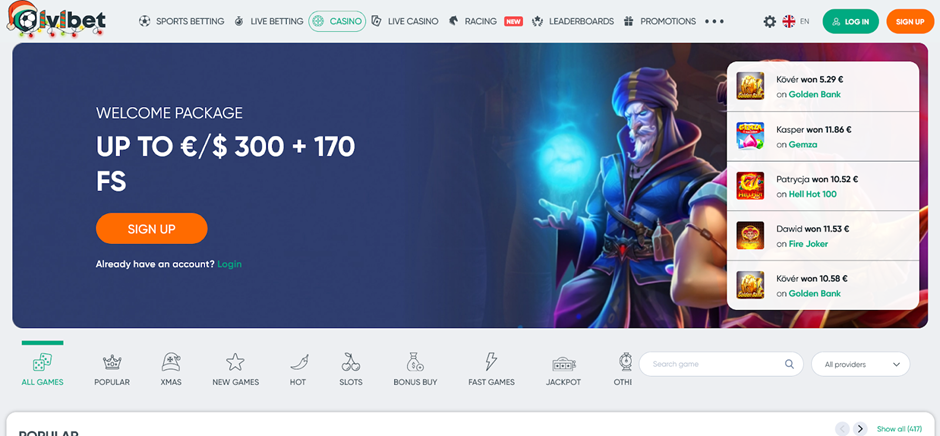screenshot Ivibet Casino