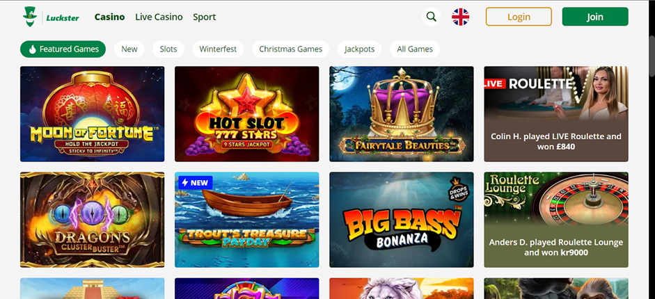 screenshot Luckster Casino
