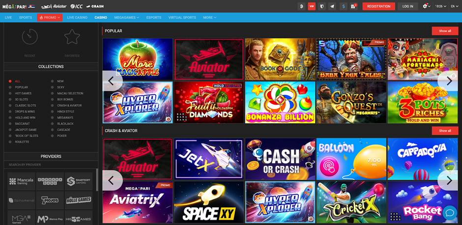 screenshot Megapari Casino