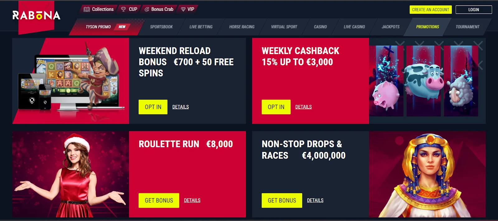 screenshot Rabona Casino
