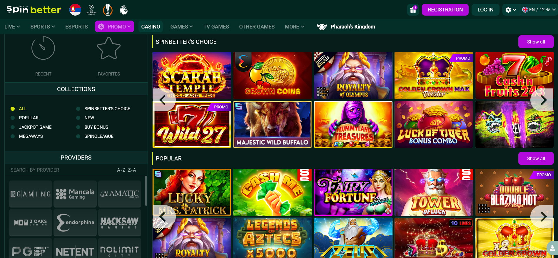 screenshot Spinbetter