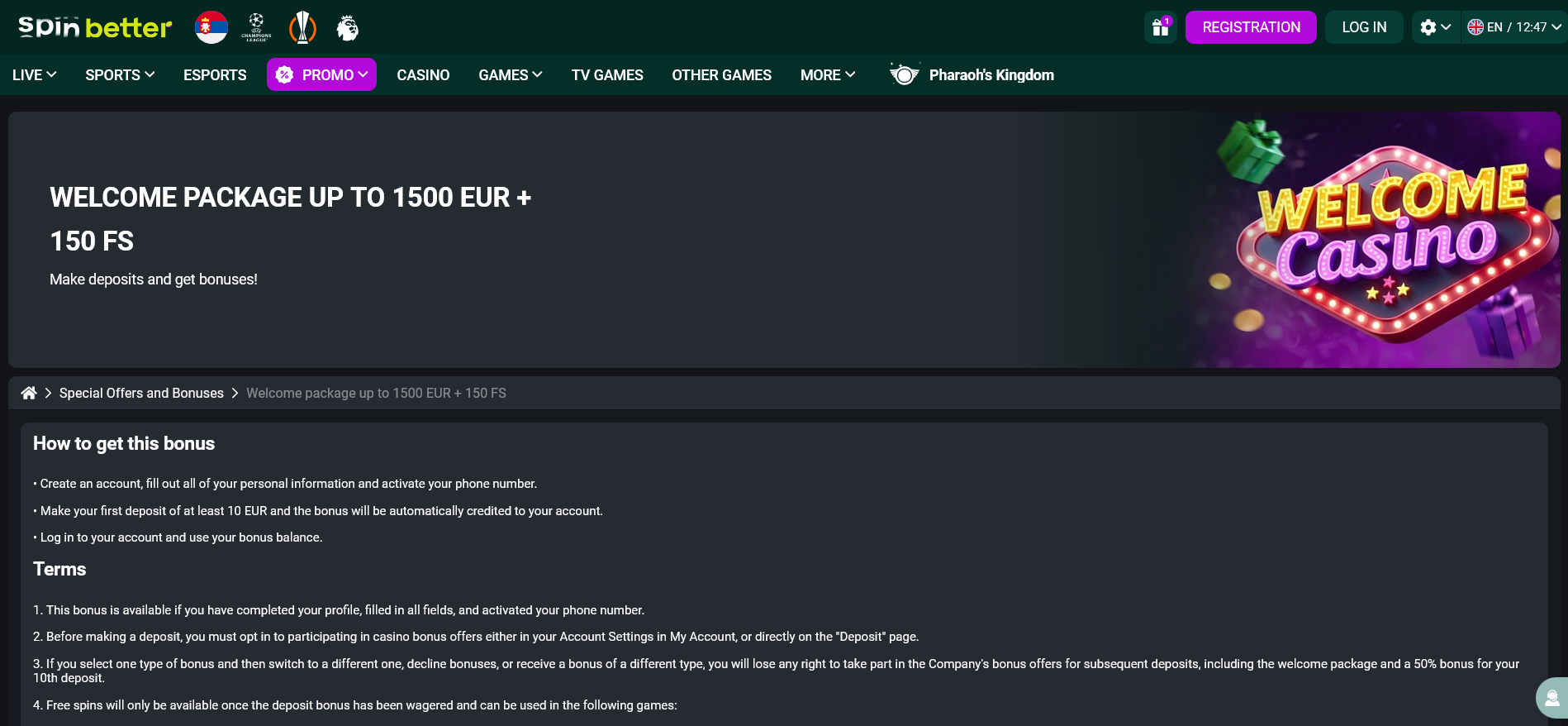 screenshot Spinbetter