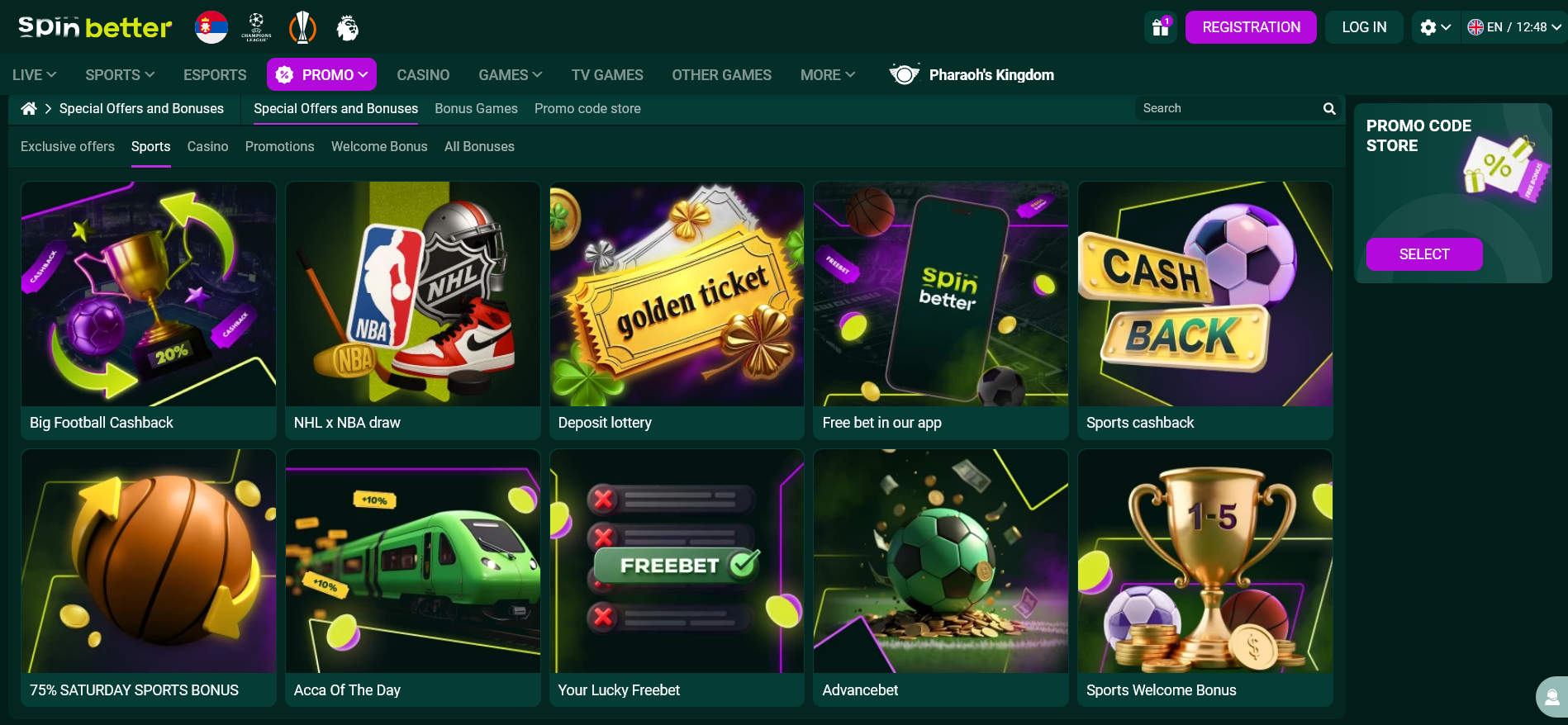 screenshot Spinbetter