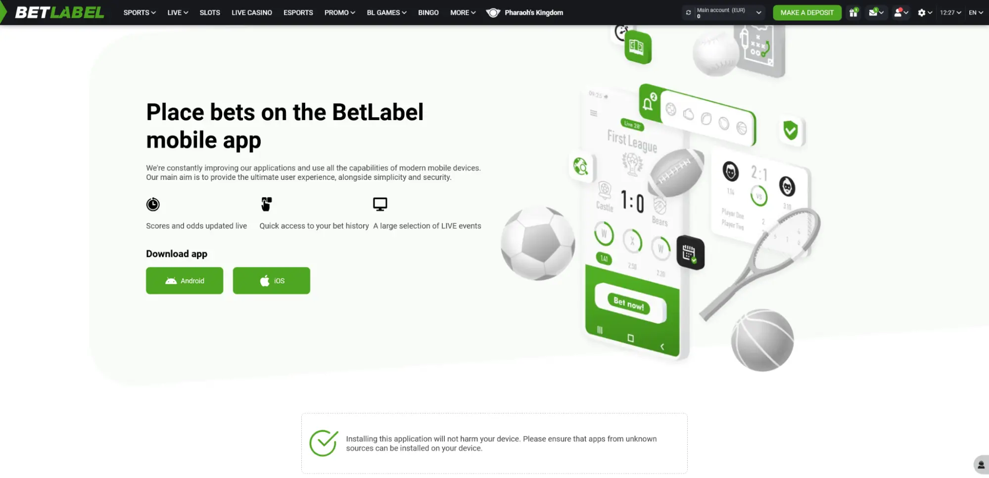 screenshot BetLabel