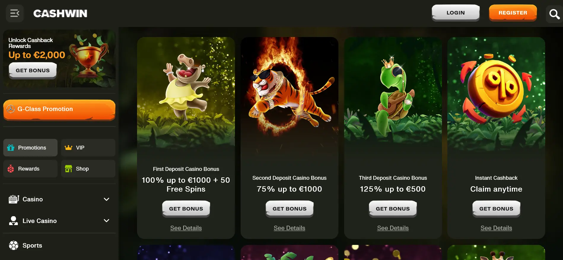 screenshot Cashwin Casino