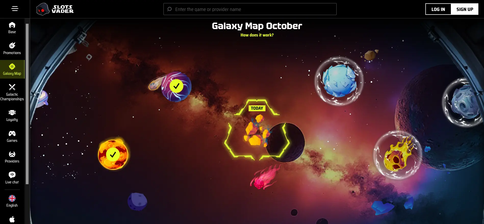 screenshot SlotsVader Casino