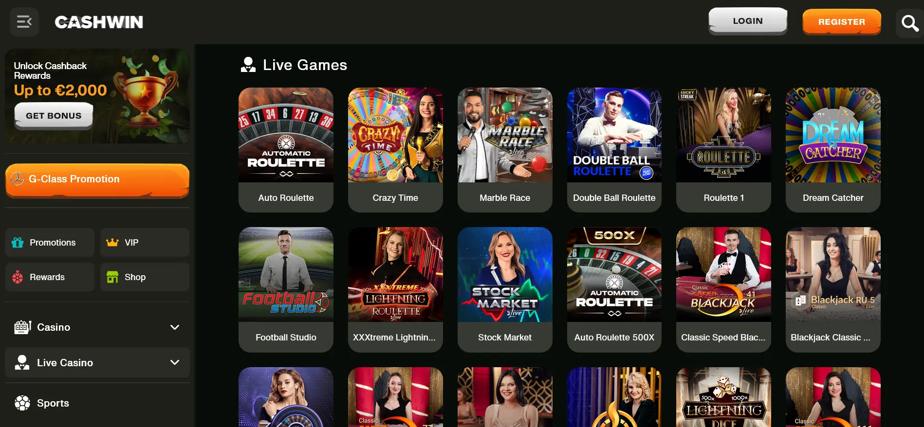 screenshot Cashwin Casino