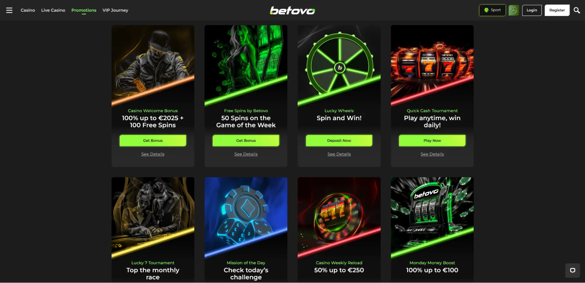 screenshot Betovo Casino
