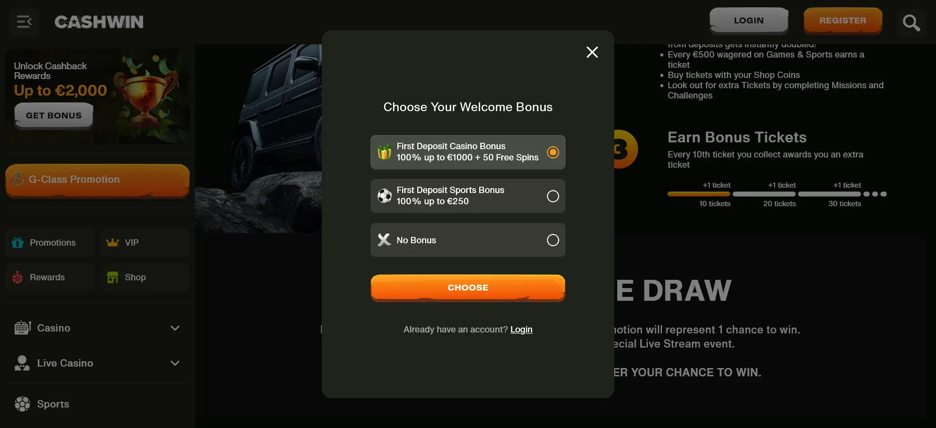 screenshot Cashwin Casino