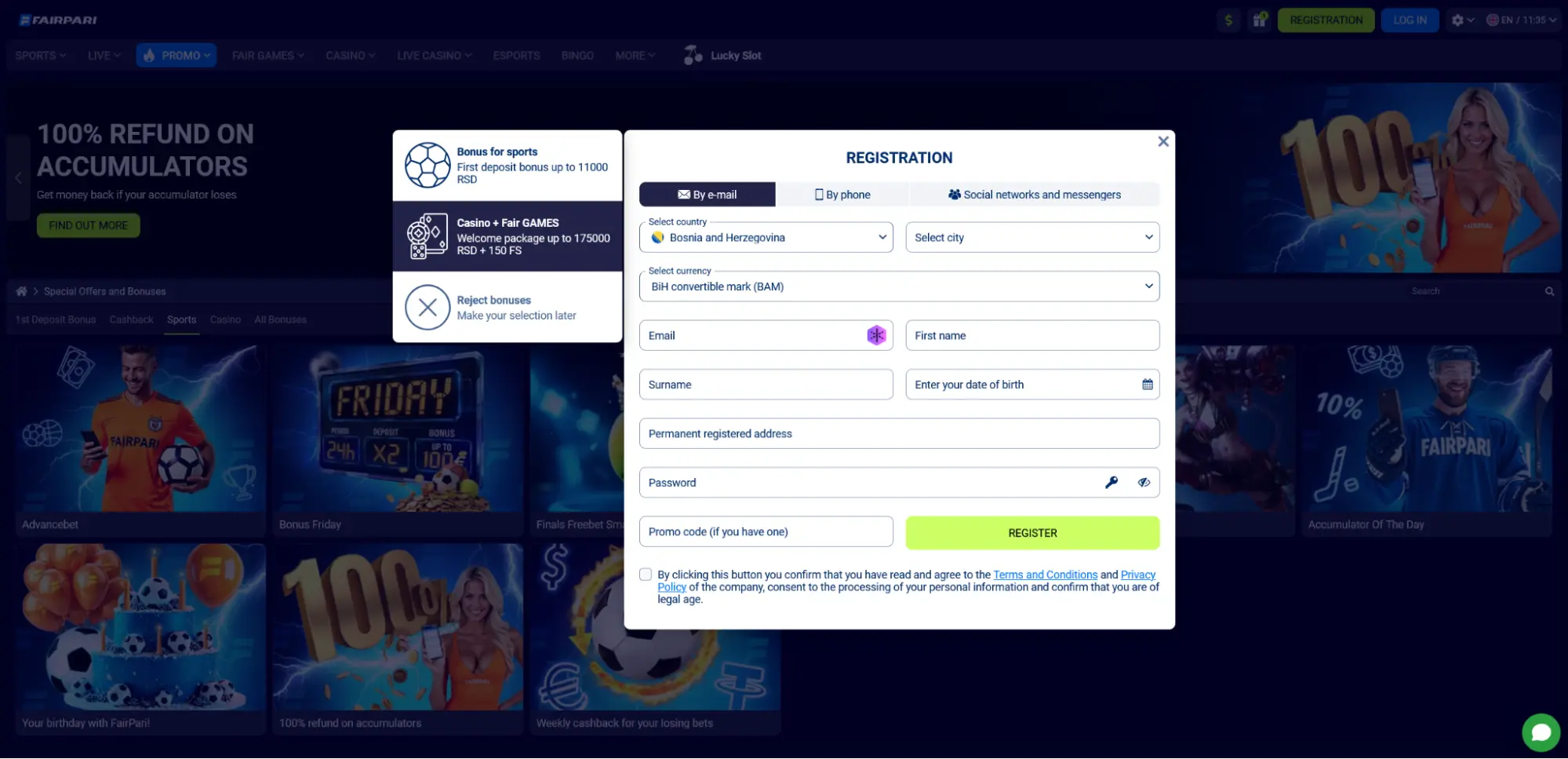 screenshot FairPari Casino