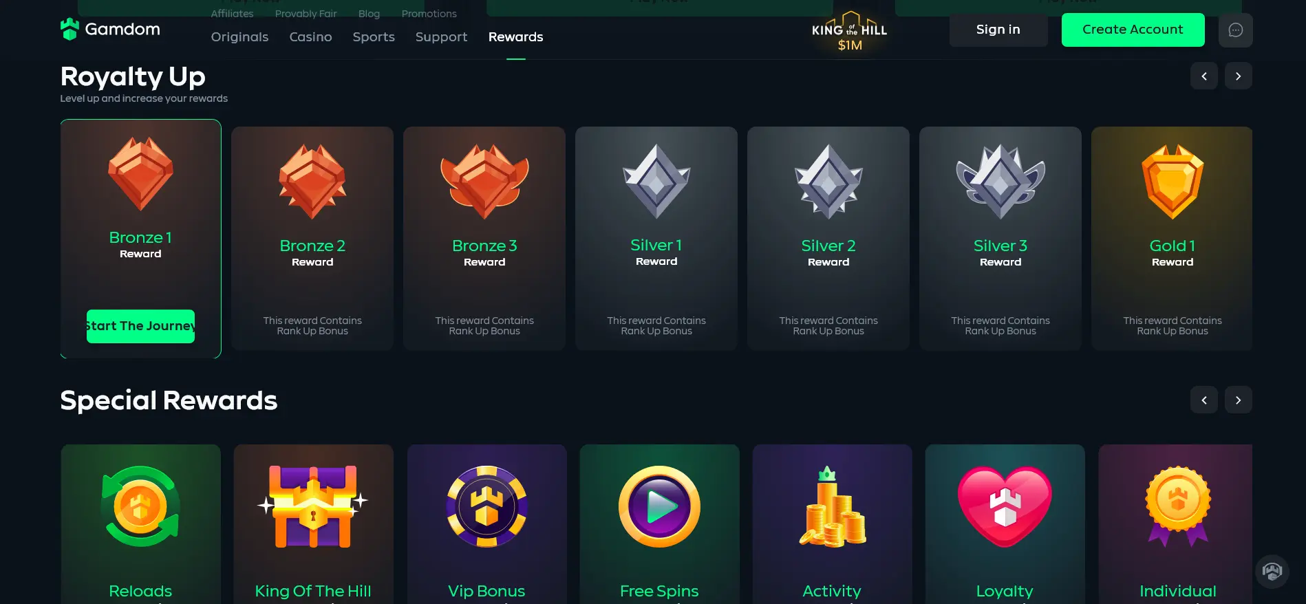 screenshot Gamdom Casino